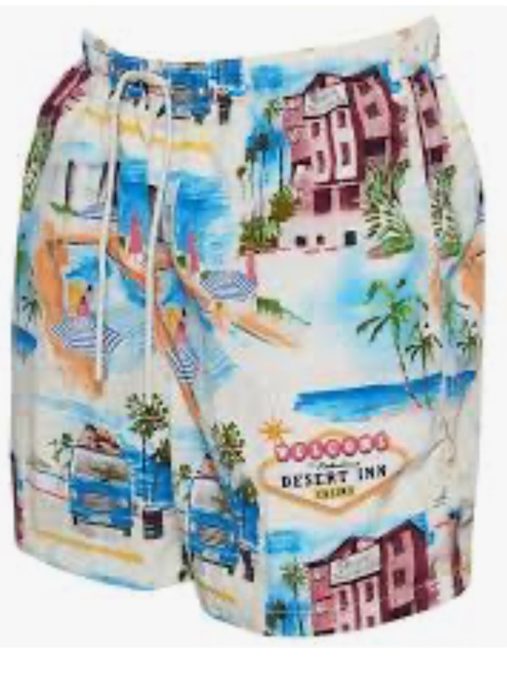 Men’s LCKR Sunnyside men’s  Swim Trunks Shorts - Beach Scene Sz. S